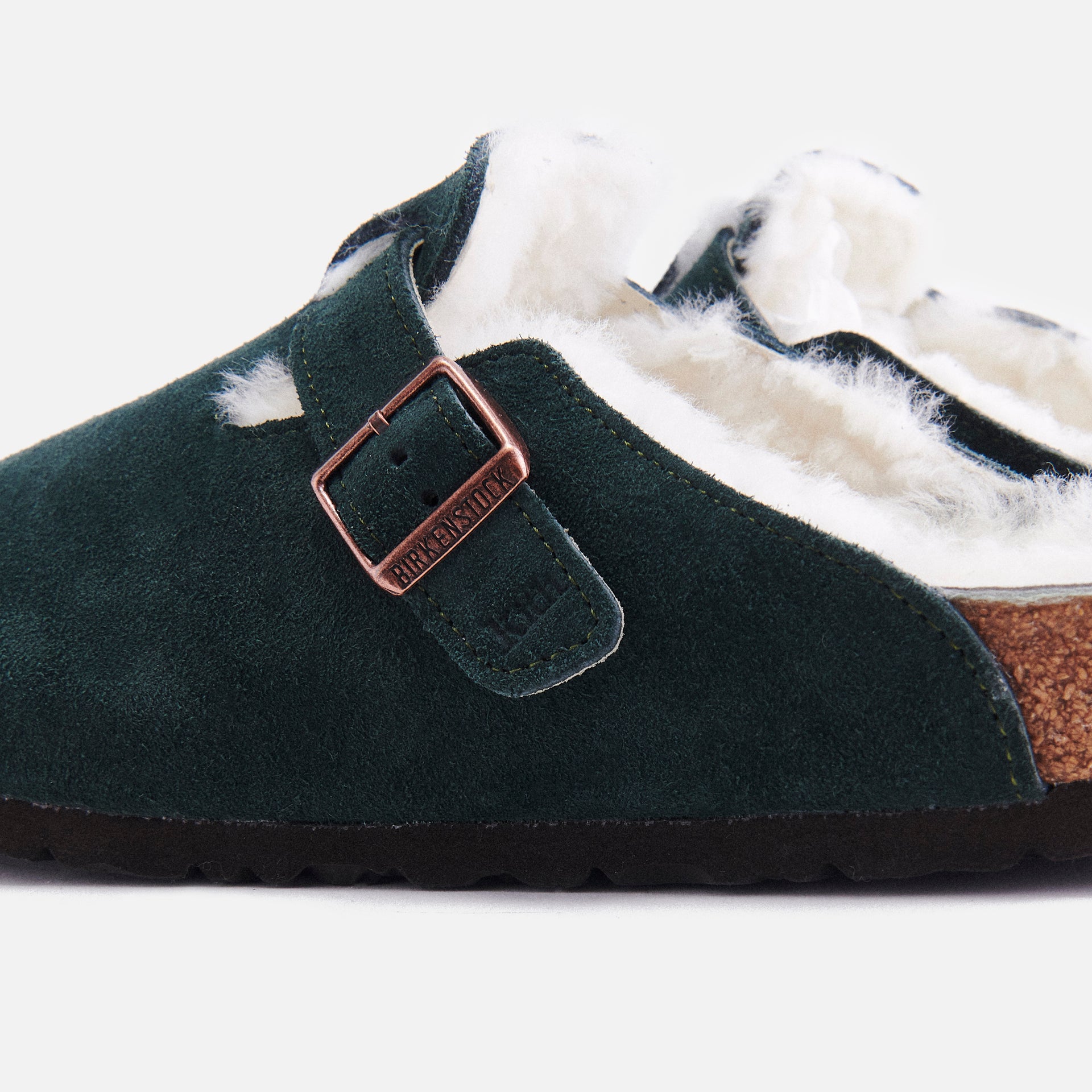 Kith for Birkenstock Boston Shearling - Scarab Green