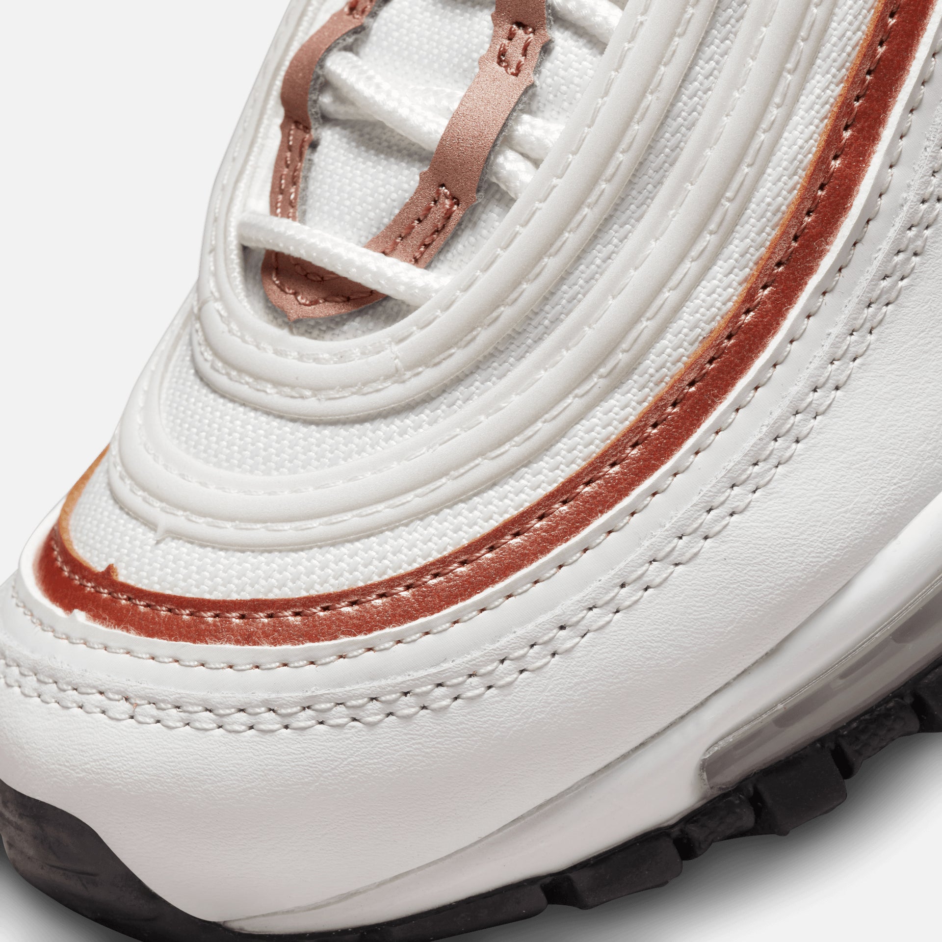 Nike Grade School Air Max 97 - Summit White / White / Off-Noir / Metallic Red Bronze