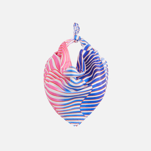 Fiorucci Wave Print Bandana Top - Blue Pink