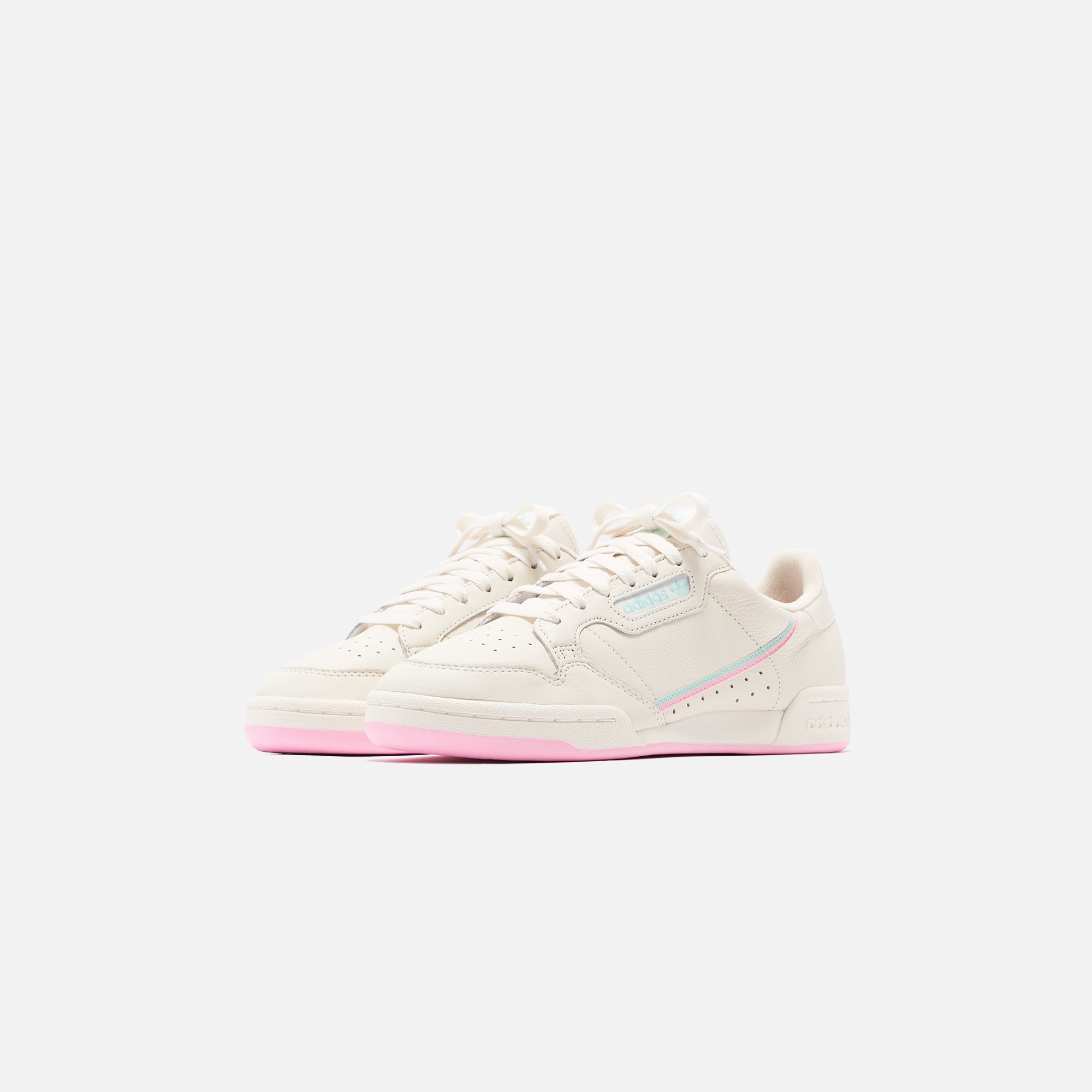 adidas continental 80 off white true pink