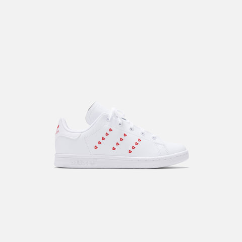 adidas Pre-School Stan Smith Valentine`s Day - Footwear White / Lush Red