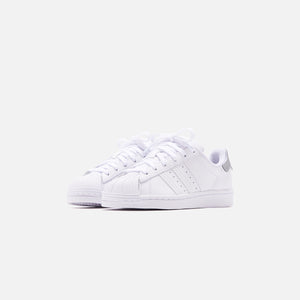All white adidas superstar grade school Clearance