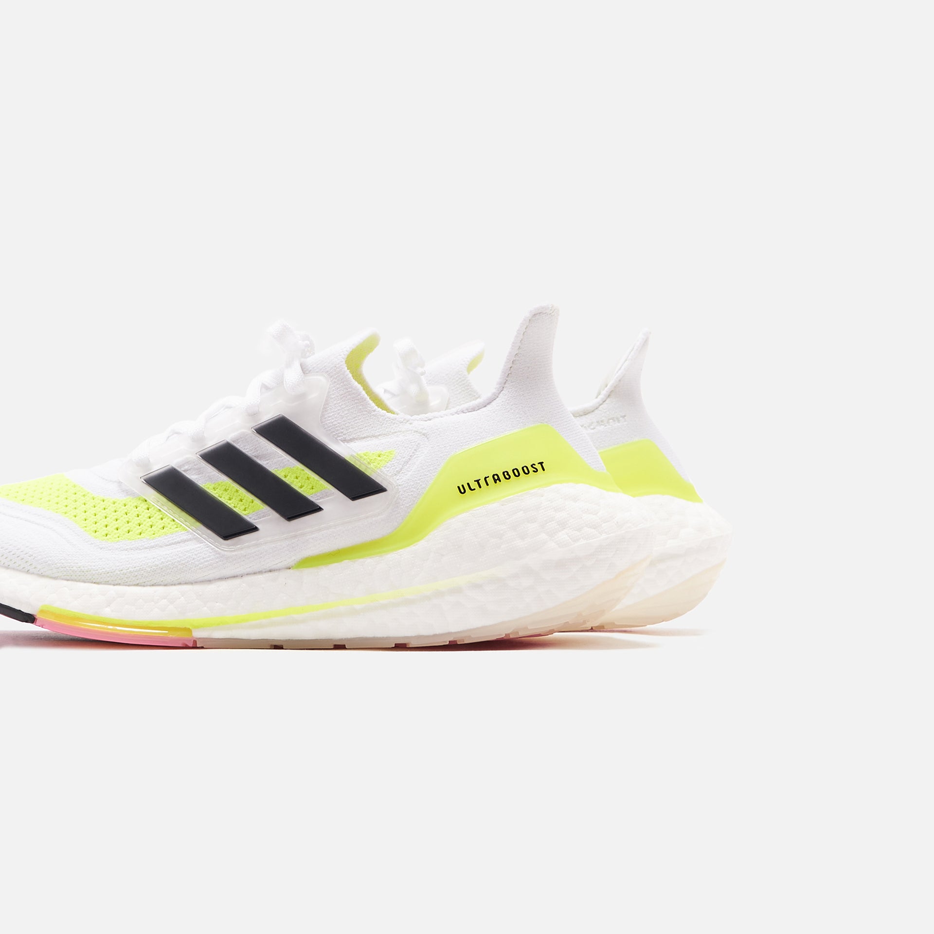 adidas Ultraboost 21 - Footwear White / Core Black / Solar Yellow