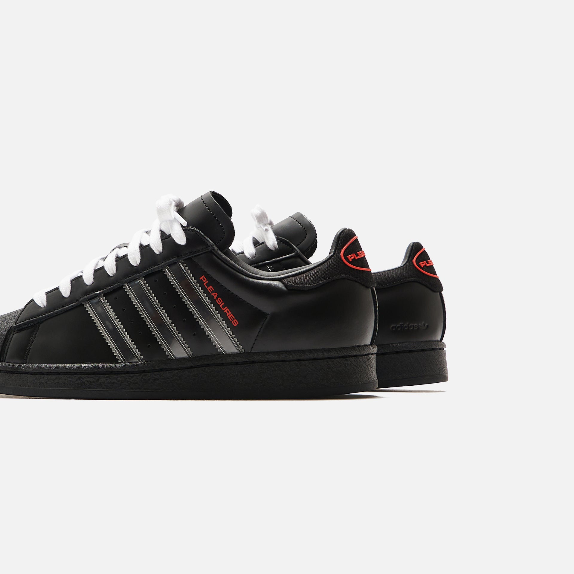 adidas x Pleasures Superstar - Core Black / Red