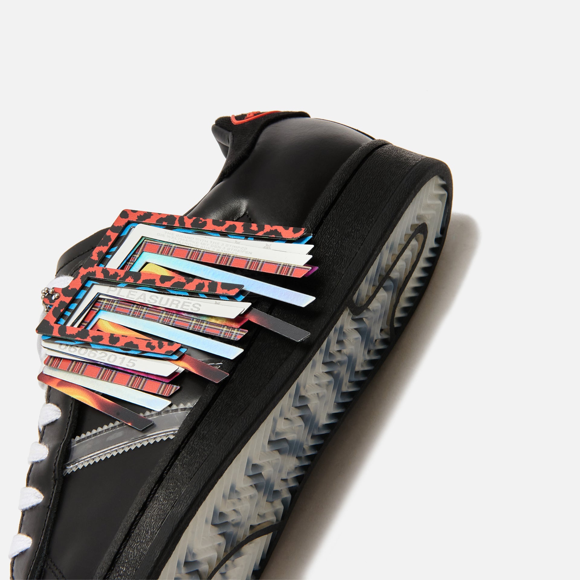 adidas x Pleasures Superstar Core Black Red – Kith