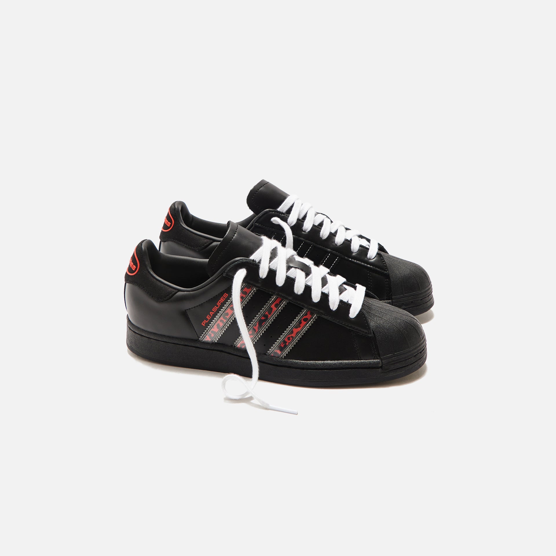 adidas x Pleasures Superstar - Core Black / Red