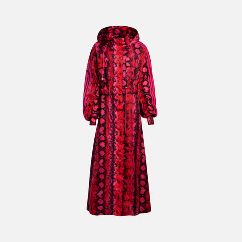 adidas x IVY Park Allover Print Long Convertible Jacket - Red / Black