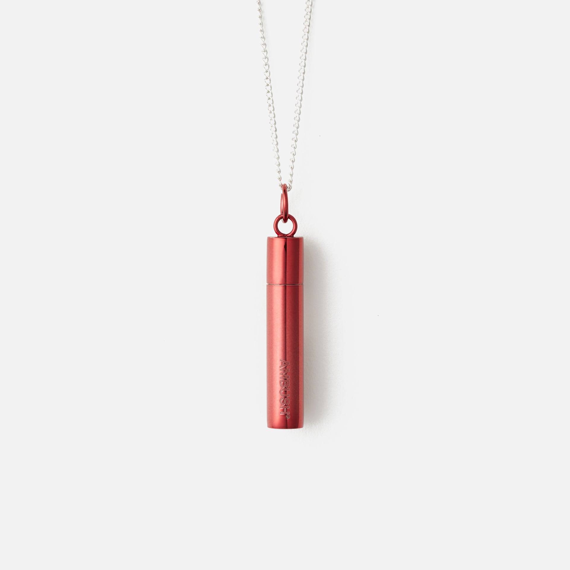 Ambush Pill Case Necklace - Red