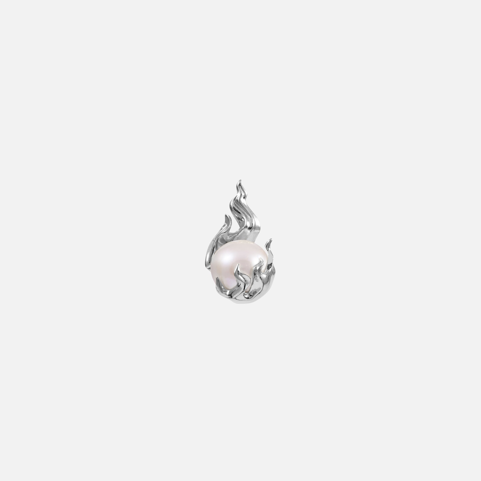 Alan Crocetti Pearl Heat Single Left Earring - Silver