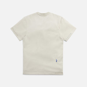 Ader Error Semi-Overfit Two-Color Stitch Tee - Beige
