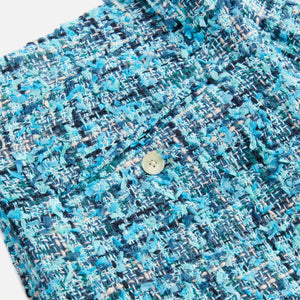 Auralee Homespun Summer Tweed Shorts - Light Blue Navy – Kith