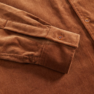 Auralee Finx Corduroy Shirts - Red Brown