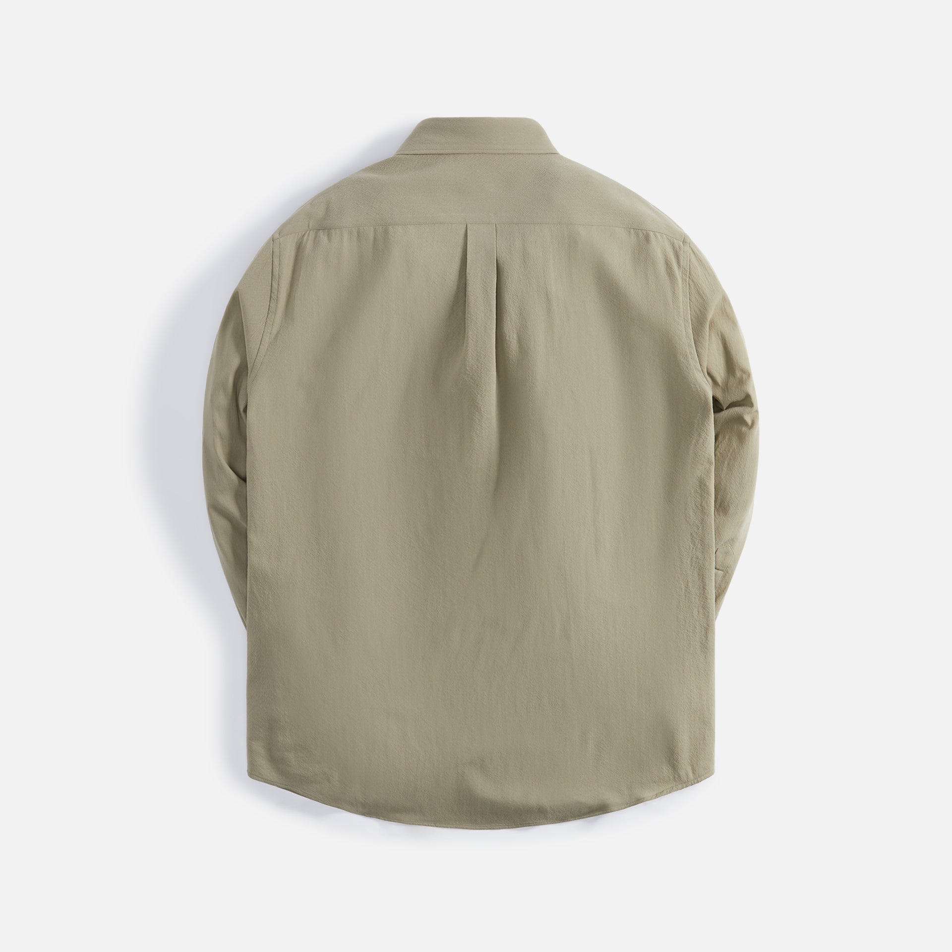 Auralee Hard Twist Wool Viyella Shirts - Light Khaki