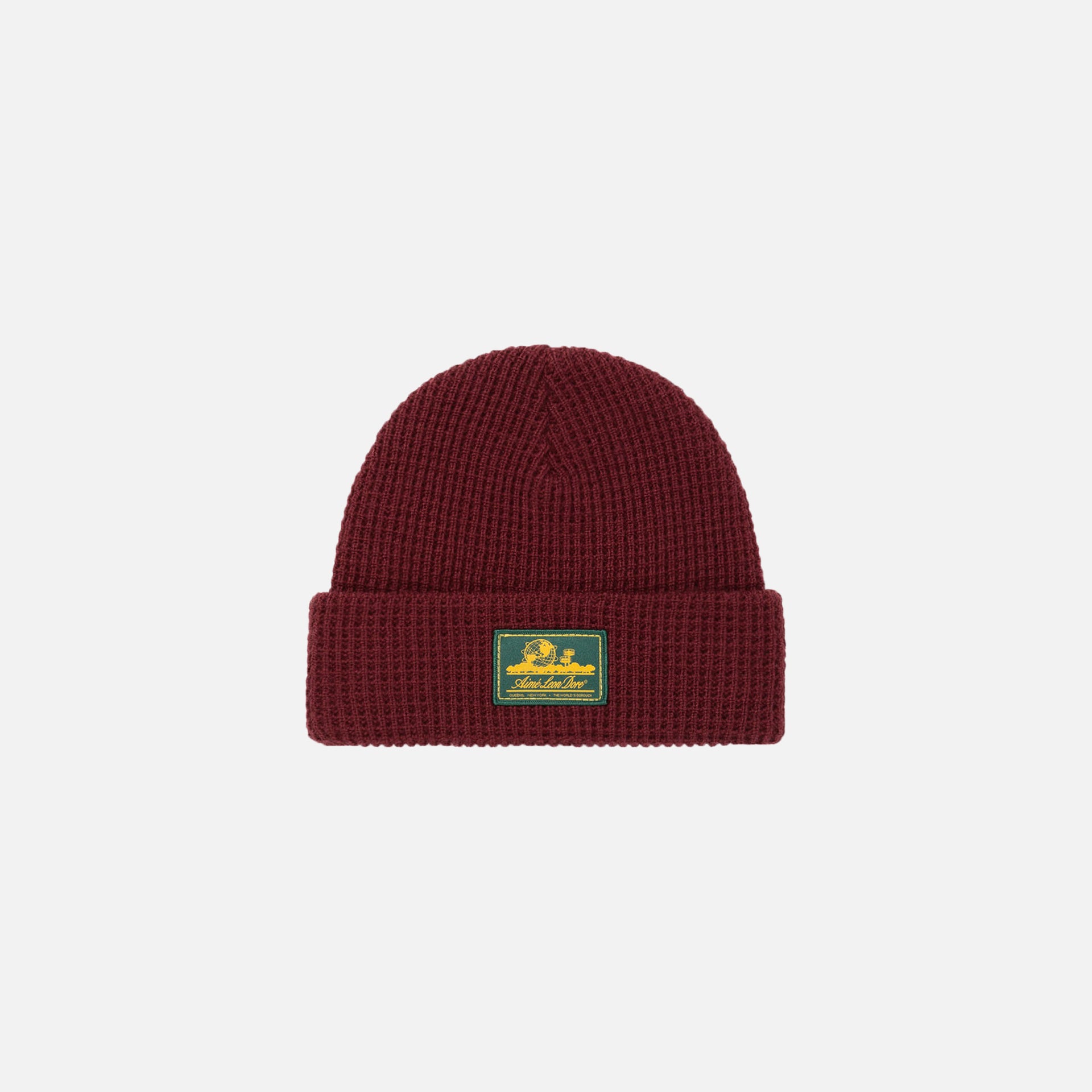 Aimé Leon Dore ALD Waffle Knit Beanie - Red Wine