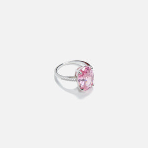 Amy Shehab Crystal Oval Cocktail Ring - Pink