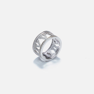 Amy Shehab Crystal Roman Ring - Silver