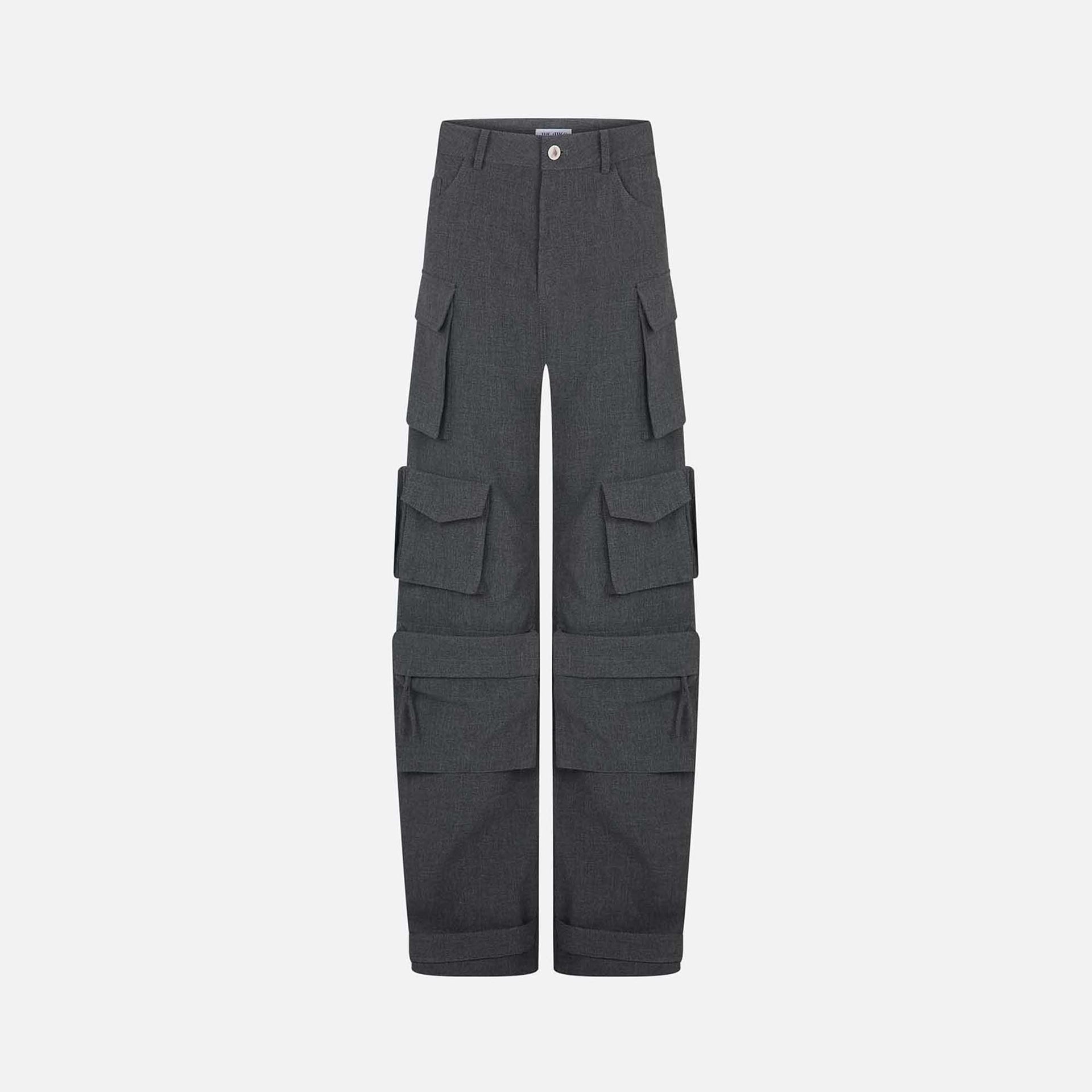 The Attico Pantaloni Lunghi Pant - Dark Grey