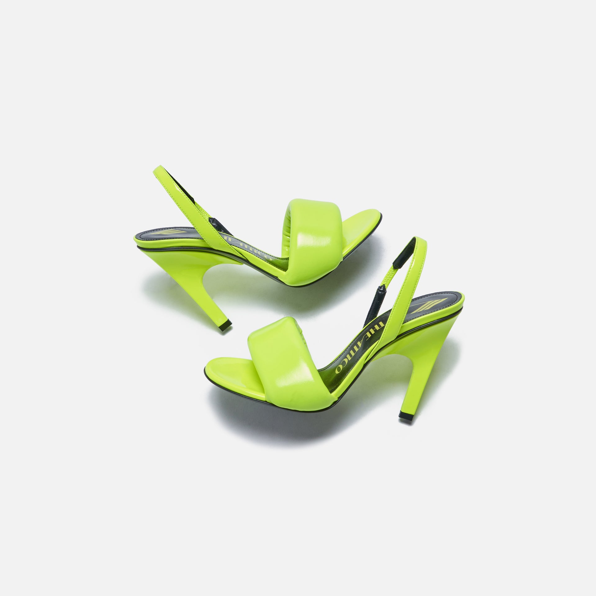 The Attico Rem Sandal 105mm - Fluorescent Yellow