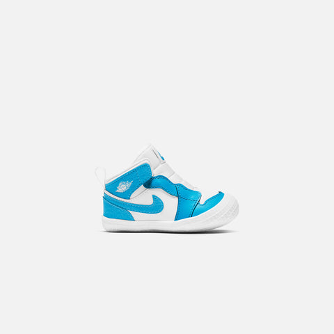 Nike Toddler Air Jordan 1 Mid - White / Dark Powder Blue