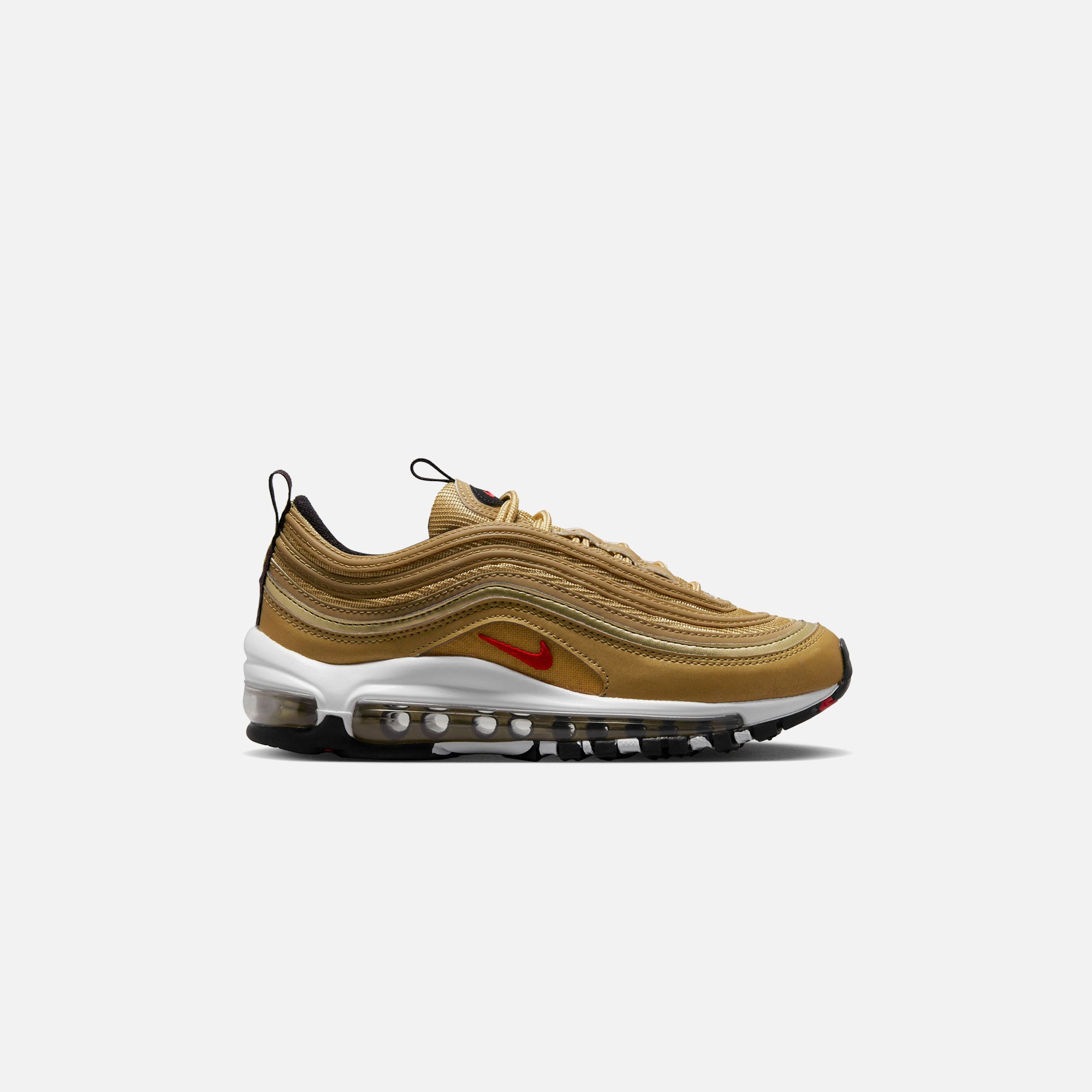 Nike Air Max 97 Qs Bg Metallic Gold Varsity Red Black