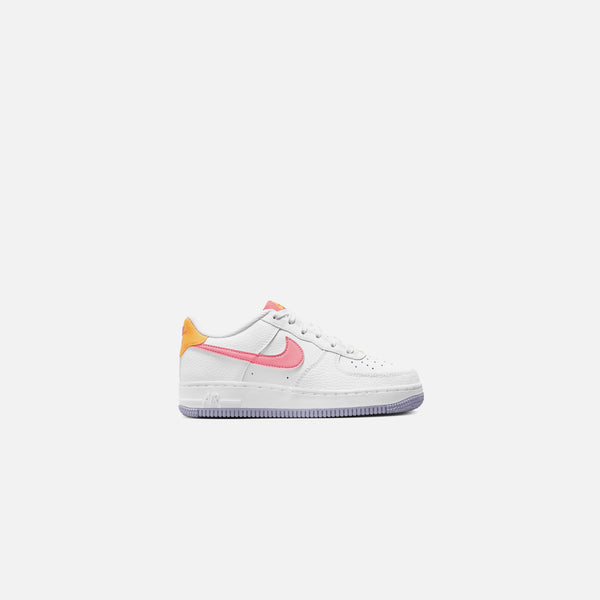 Nike Air Force One AF1 Shoes Size 6 Youth 6Y White Black Orange Womens 7.5