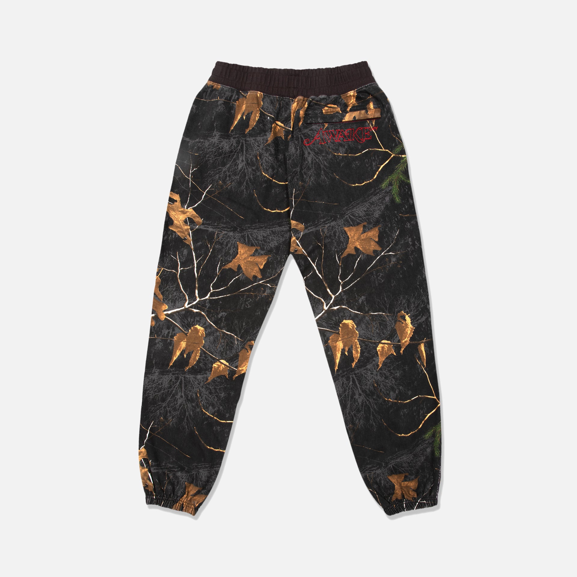 Awake NY Classic Outline Logo Embroidered Sweatpants - Real Tree Print