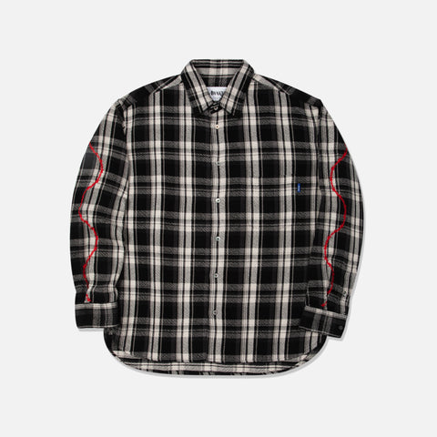 Awake NY Heavyweight Barbed Wire Flannel - Black