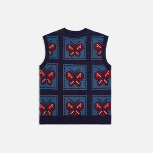 Awake Butterfly Sweater Vest - Blue / Red