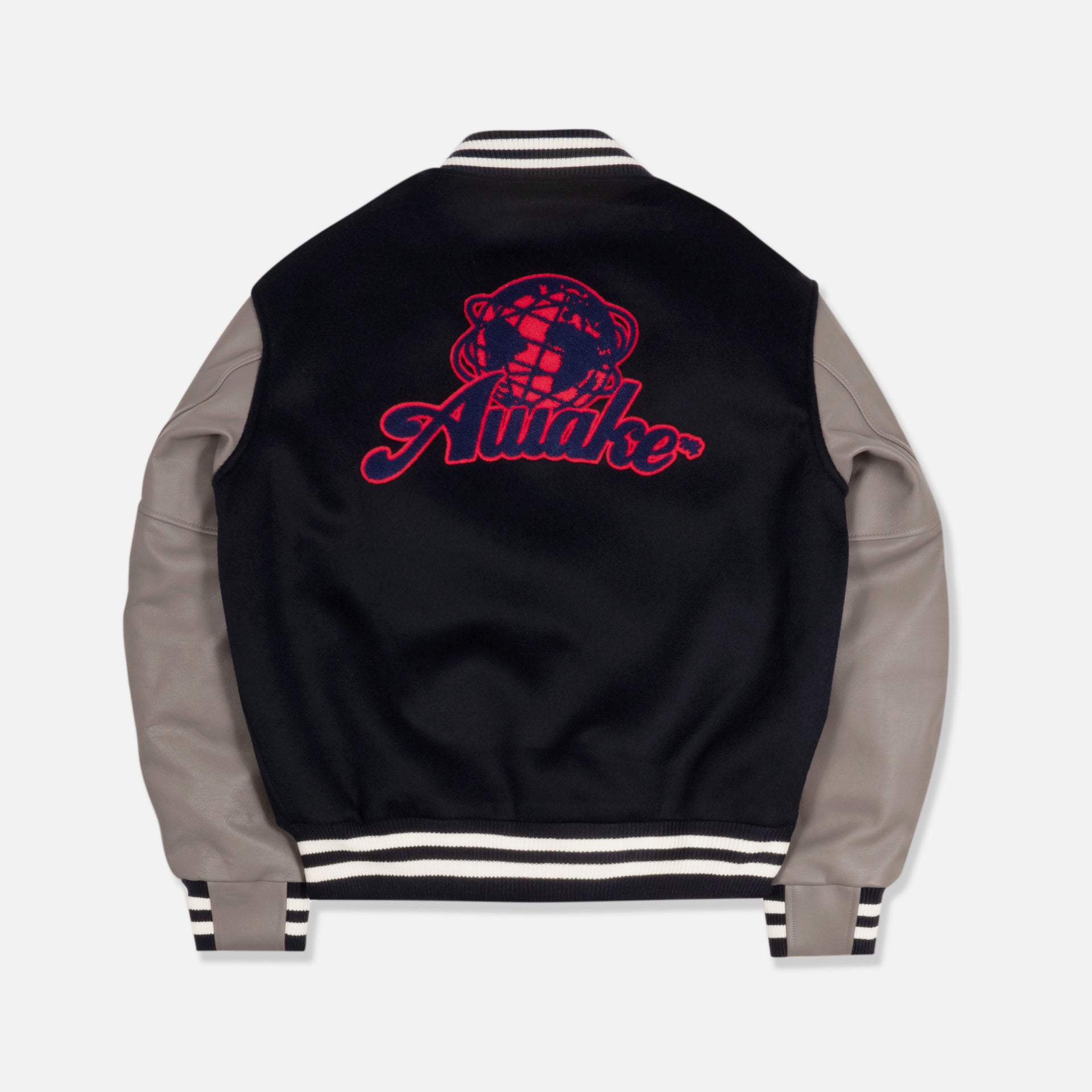 Awake NY Chenille Patches Varsity Jacket - Navy Combo