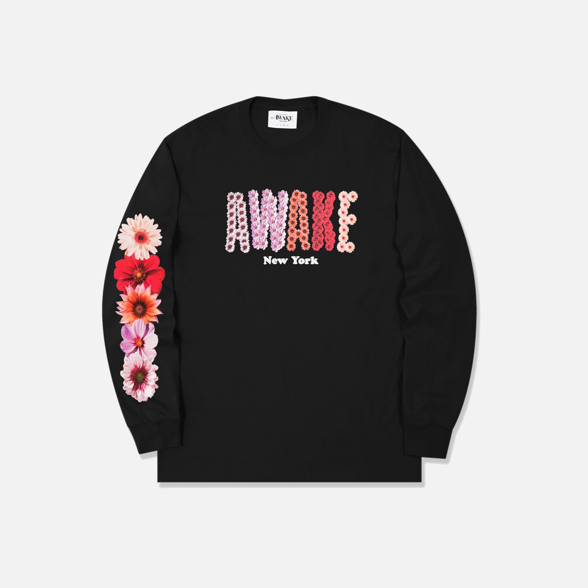 Awake NY Bloom Logo L/S - Black