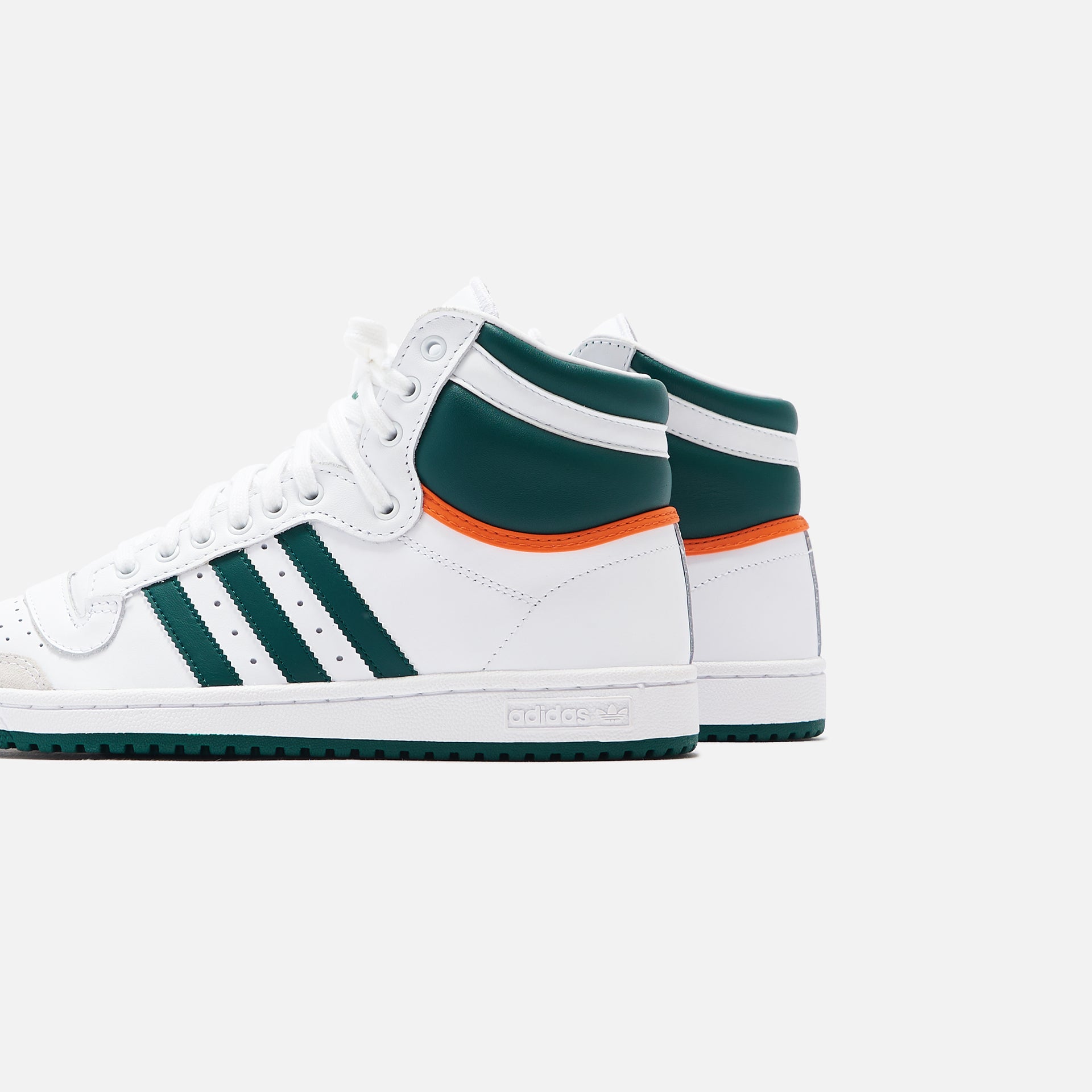 adidas Originals Top Ten High - White / Collegiate Green / Orange