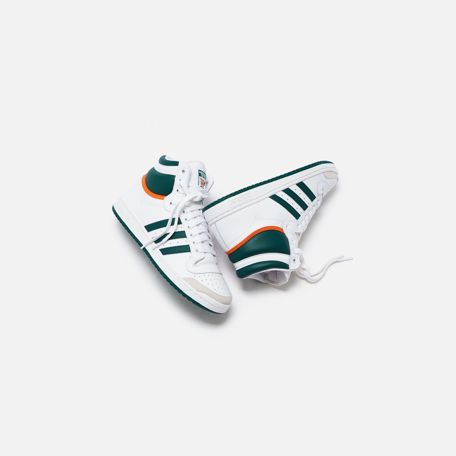 adidas Originals Top Ten High - White / Collegiate Green / Orange