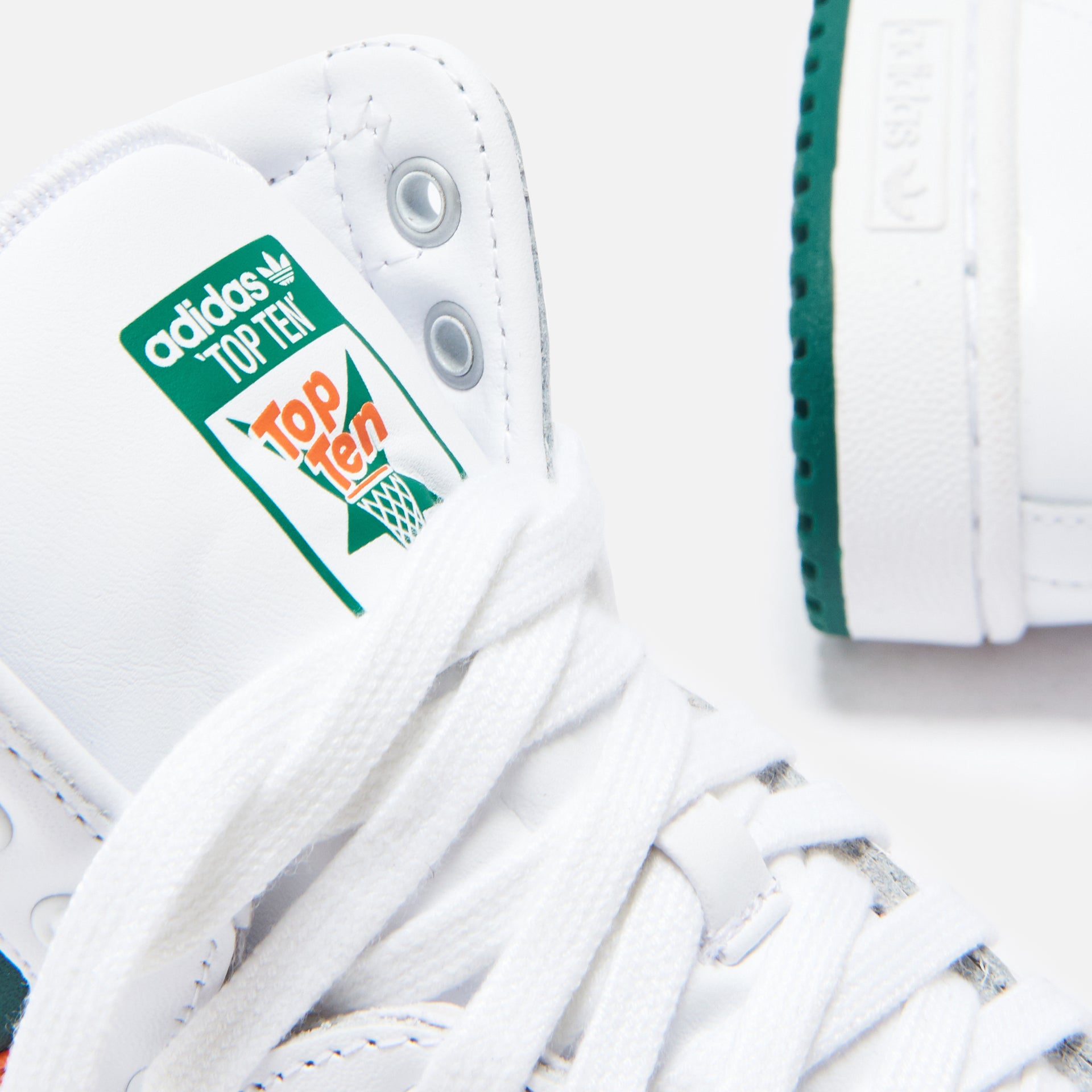 adidas Originals Top Ten High - White / Collegiate Green / Orange