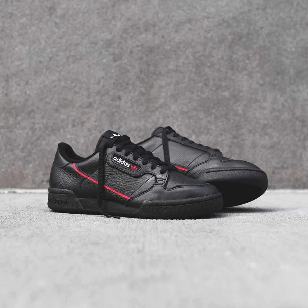 adidas Originals Continental 80 - Black / Red Kith adidas Originals Continental 80 - Black / Red Kith
