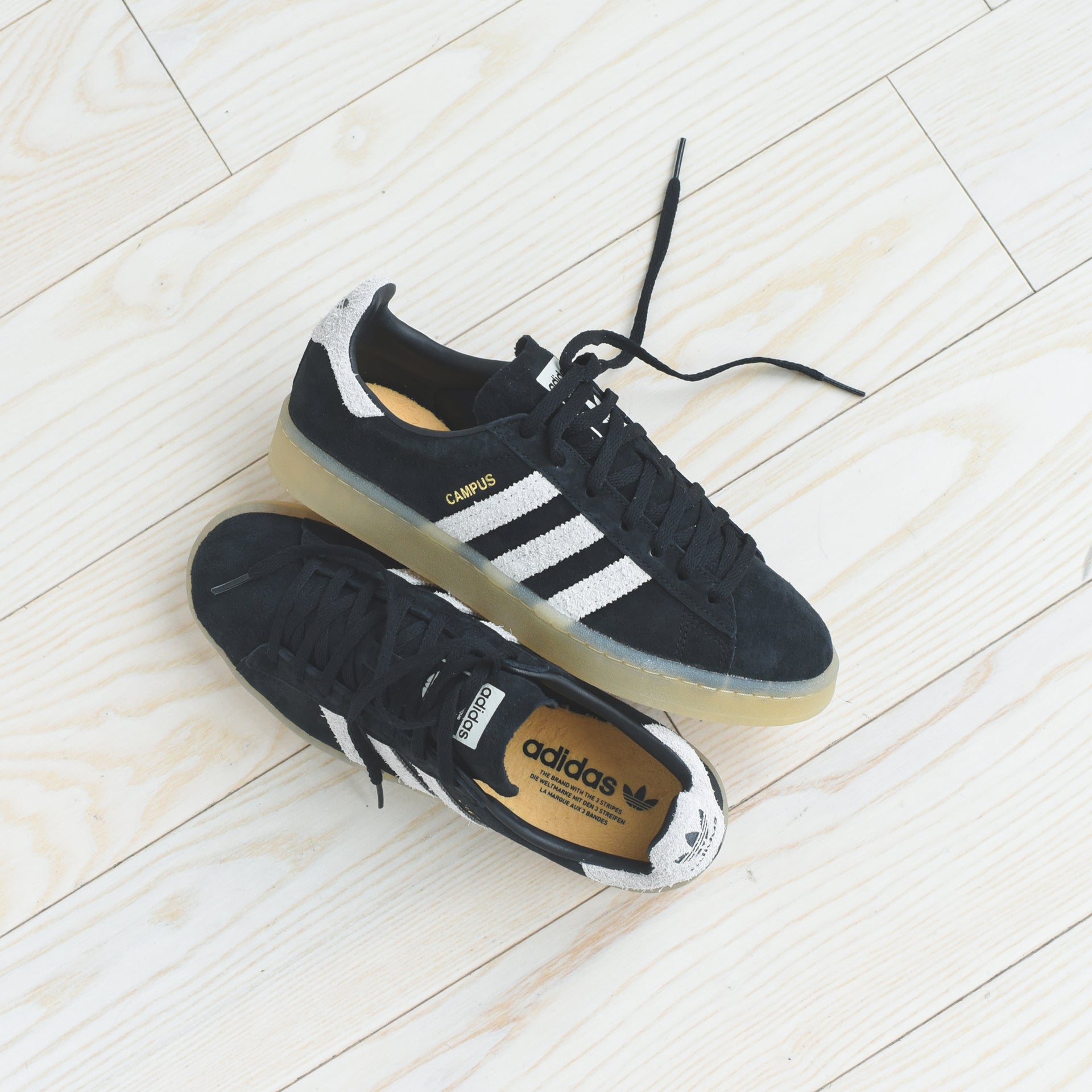 adidas Originals WMNS Campus - Core Black / Grey / Gum Kith adidas Originals WMNS Campus - Core Black / Grey / Gum Kith