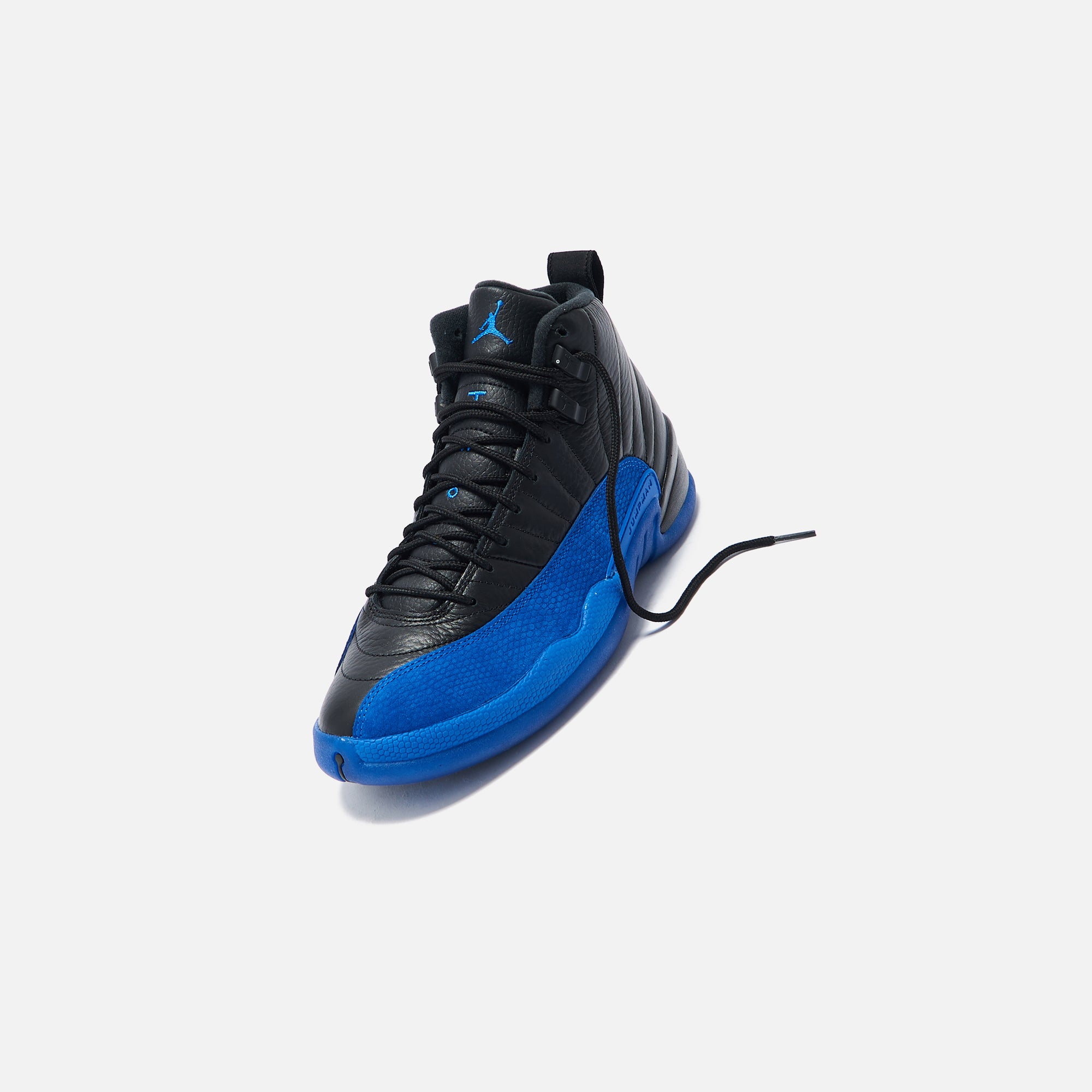 シューズ(男性用) Nike Air Jordan 12 RETRO Black/Blue Size 9 - Air Jordan 12 Retro Game Royal Black Blue Leather (130690