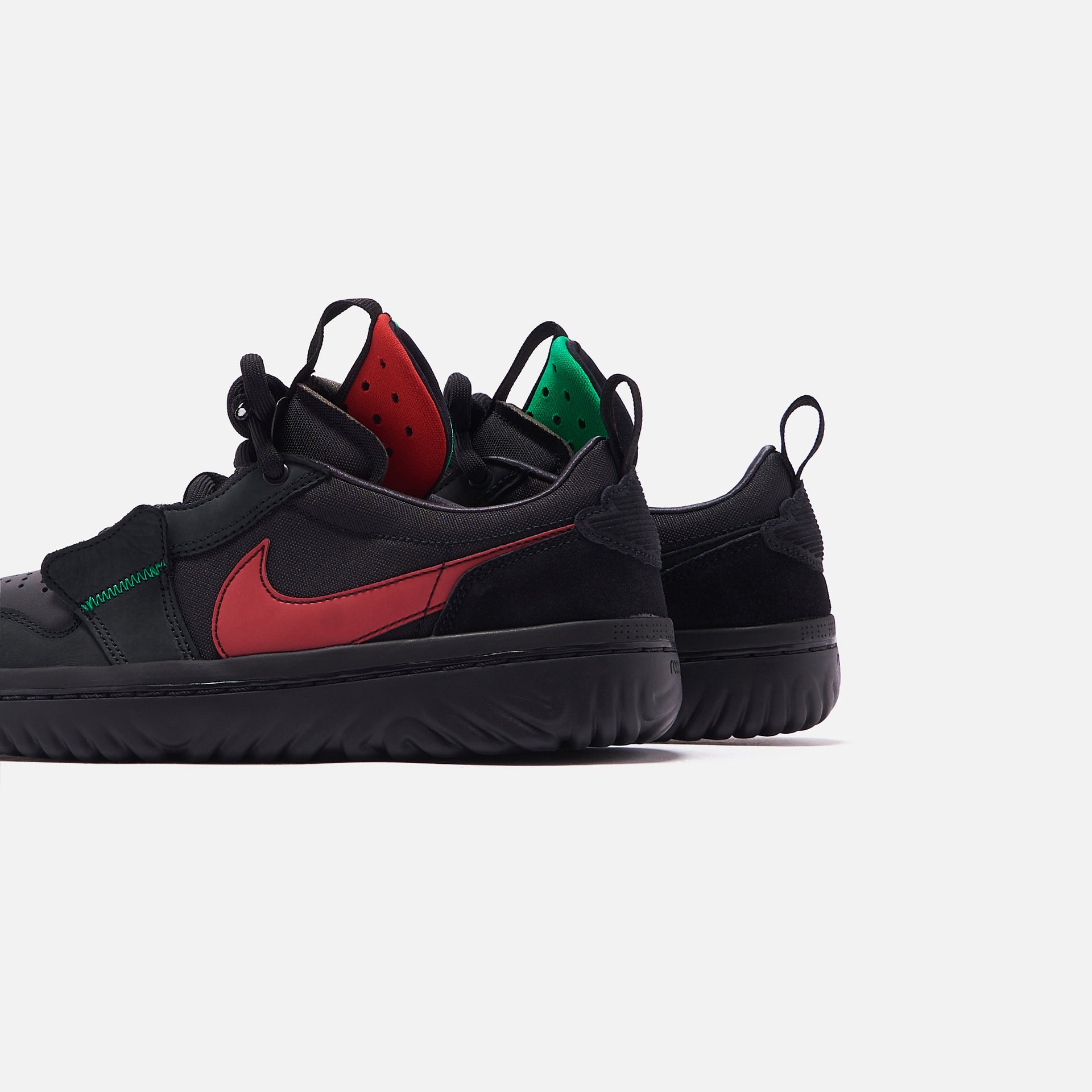Nike Air Jordan 1 Low React Fearless - Black / Varsity Red / Lucky Green
