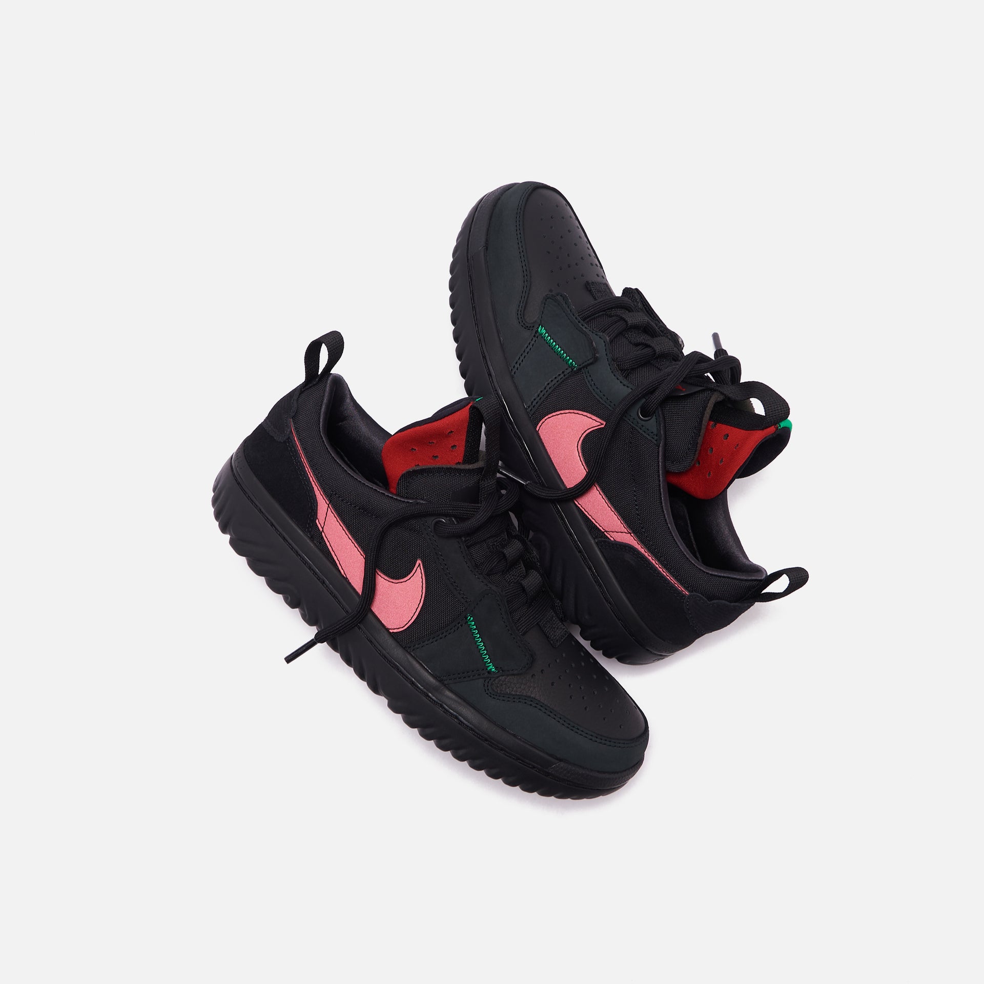 Nike Air Jordan 1 Low React Fearless - Black / Varsity Red / Lucky Green