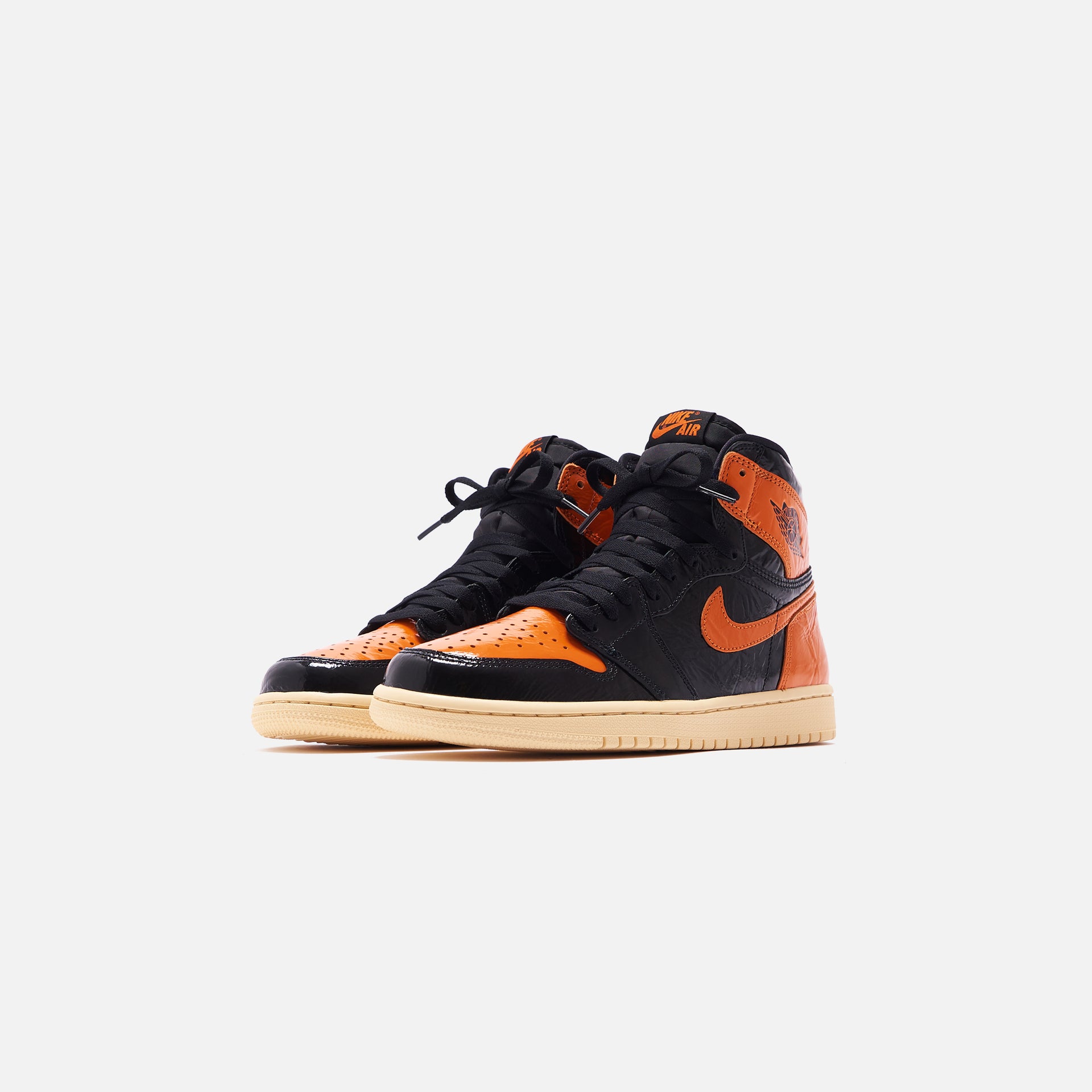 Nike Grade School  Air Jordan 1 Retro High OG - Black / Starfish / Pale Vanilla
