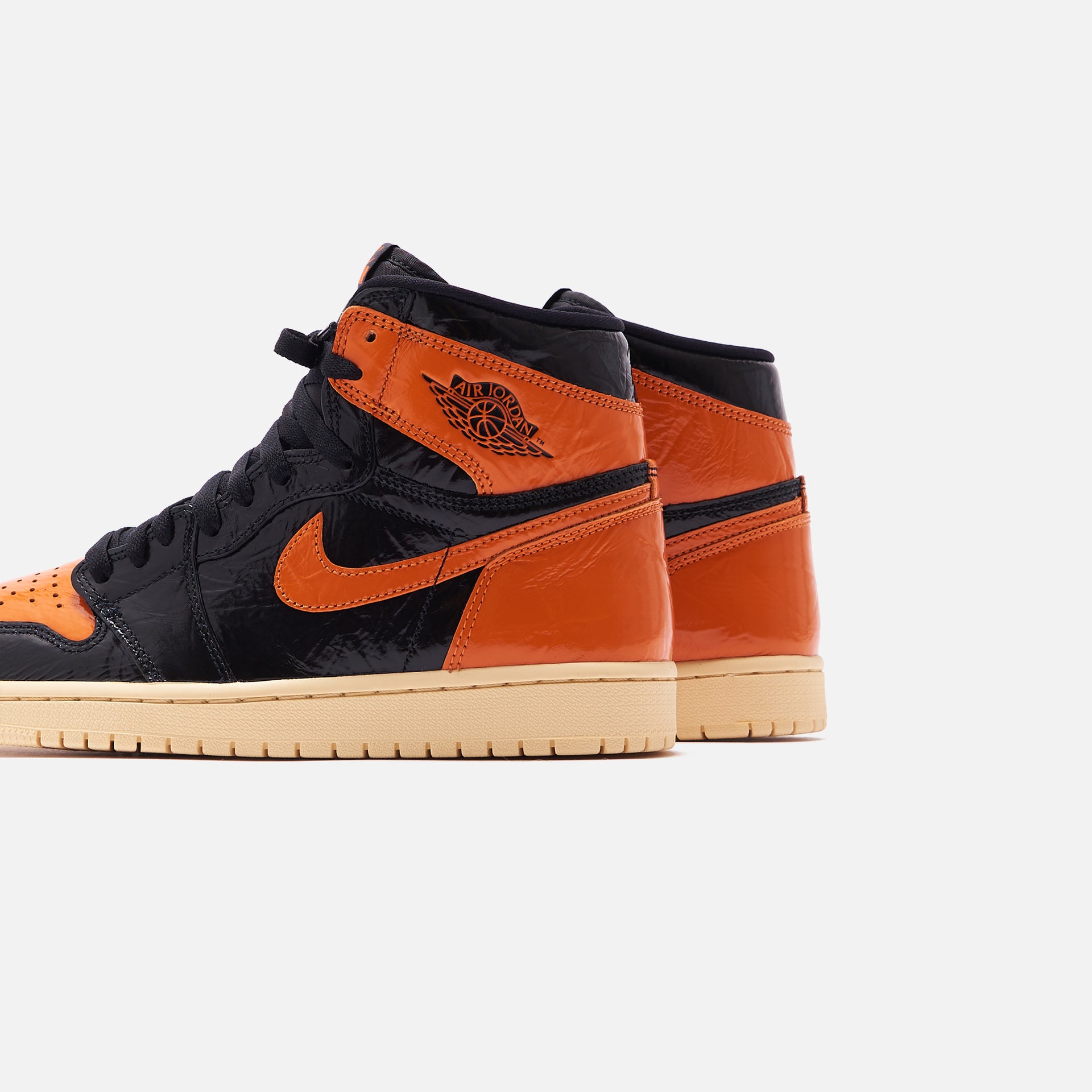 Nike Grade School  Air Jordan 1 Retro High OG - Black / Starfish / Pale Vanilla