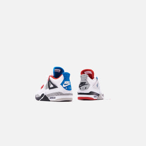 Nike Air Jordan 4 Retro SE - White / Military Blue / Fire Red / Tech Grey
