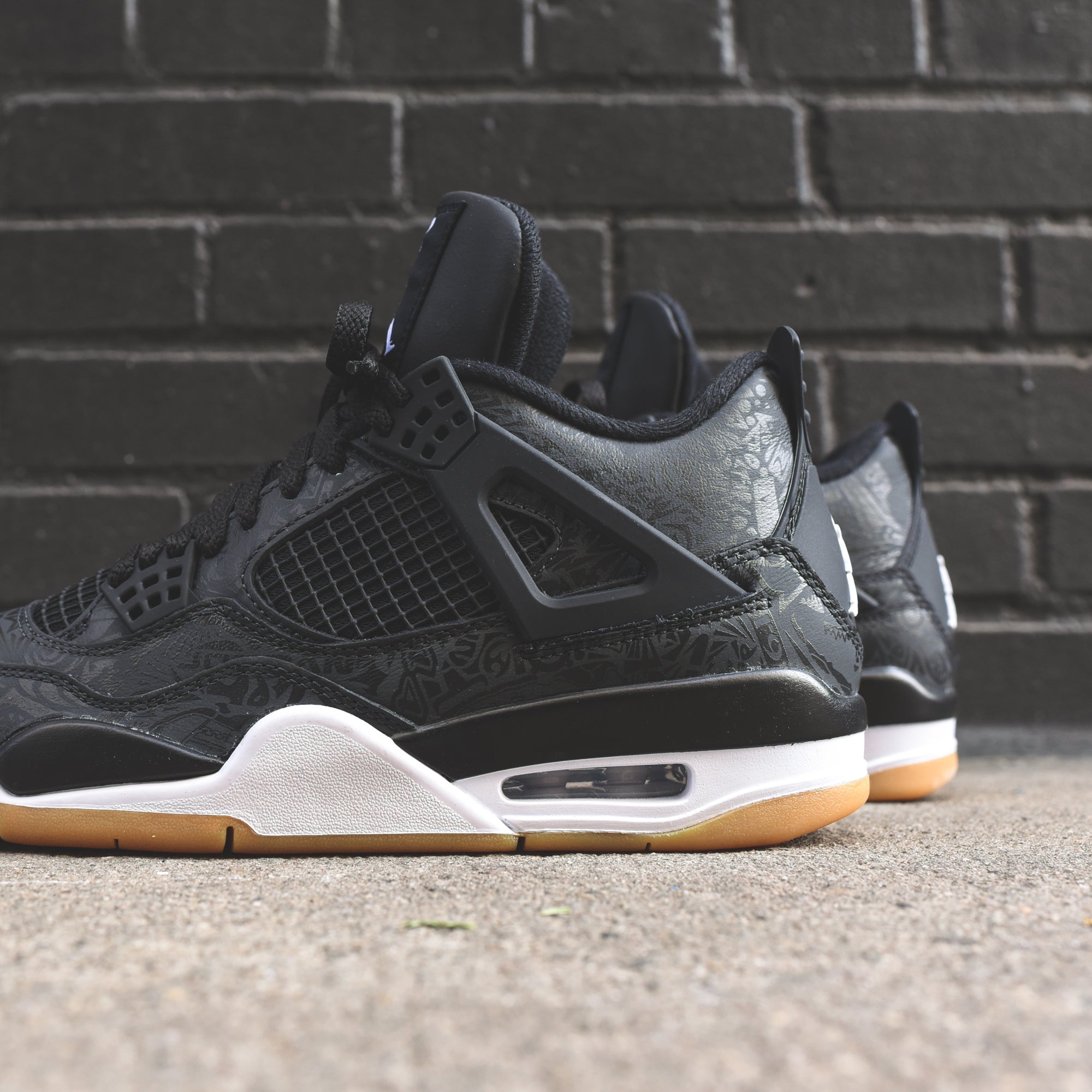 Nike Air Jordan 4 Rare Air - Black / White / Gum – Kith