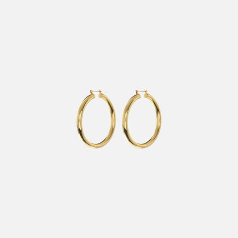 Luv AJ Amalfi Tube Hoop Earrings - Gold