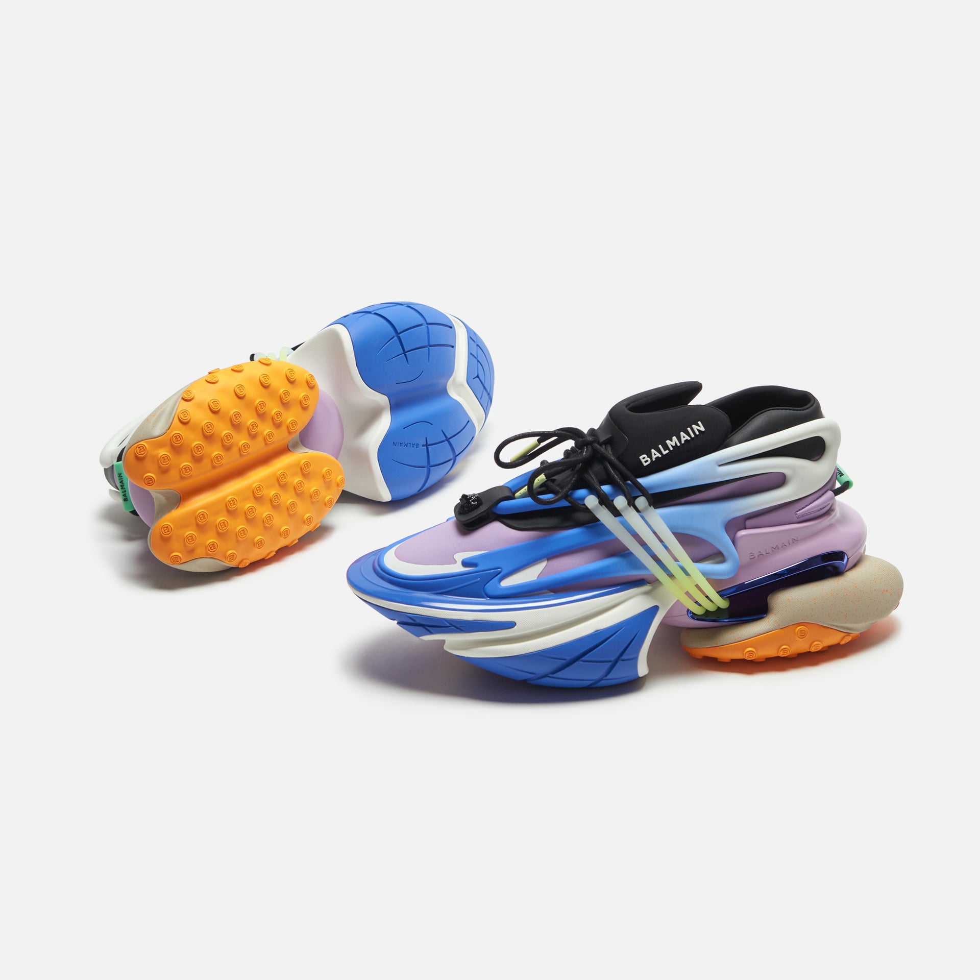 Balmain Unicorn - Neoprene / Calfskin Blue / Electrique / Lavander