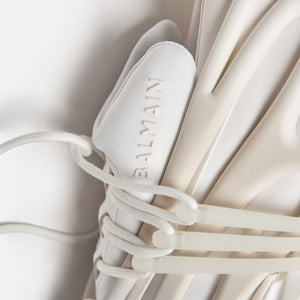 Balmain Unicorn Neoprene and Calfskin Leather Sneaker - White