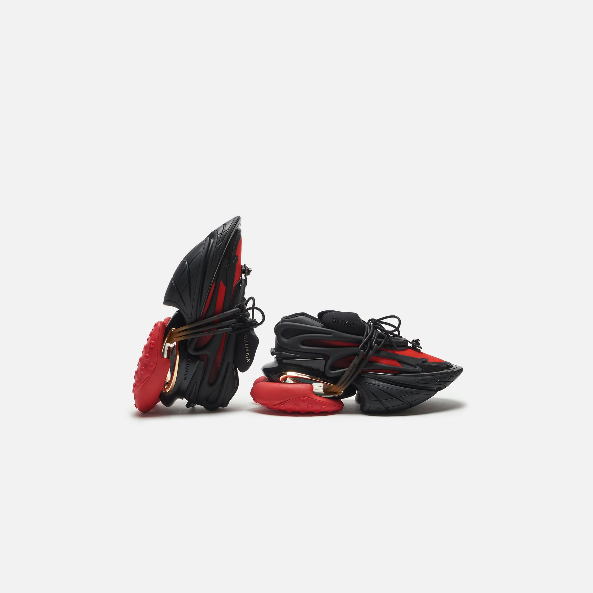 Balmain Unicorn - Neoprene / Calfskin Noir / Rouge