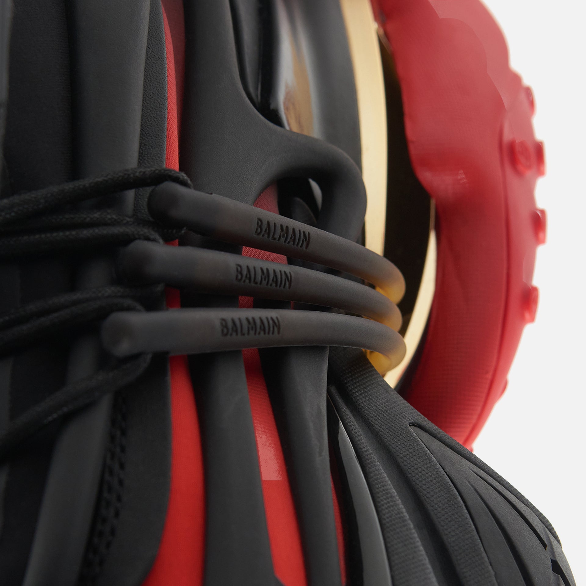 Balmain Unicorn - Neoprene / Calfskin Noir / Rouge