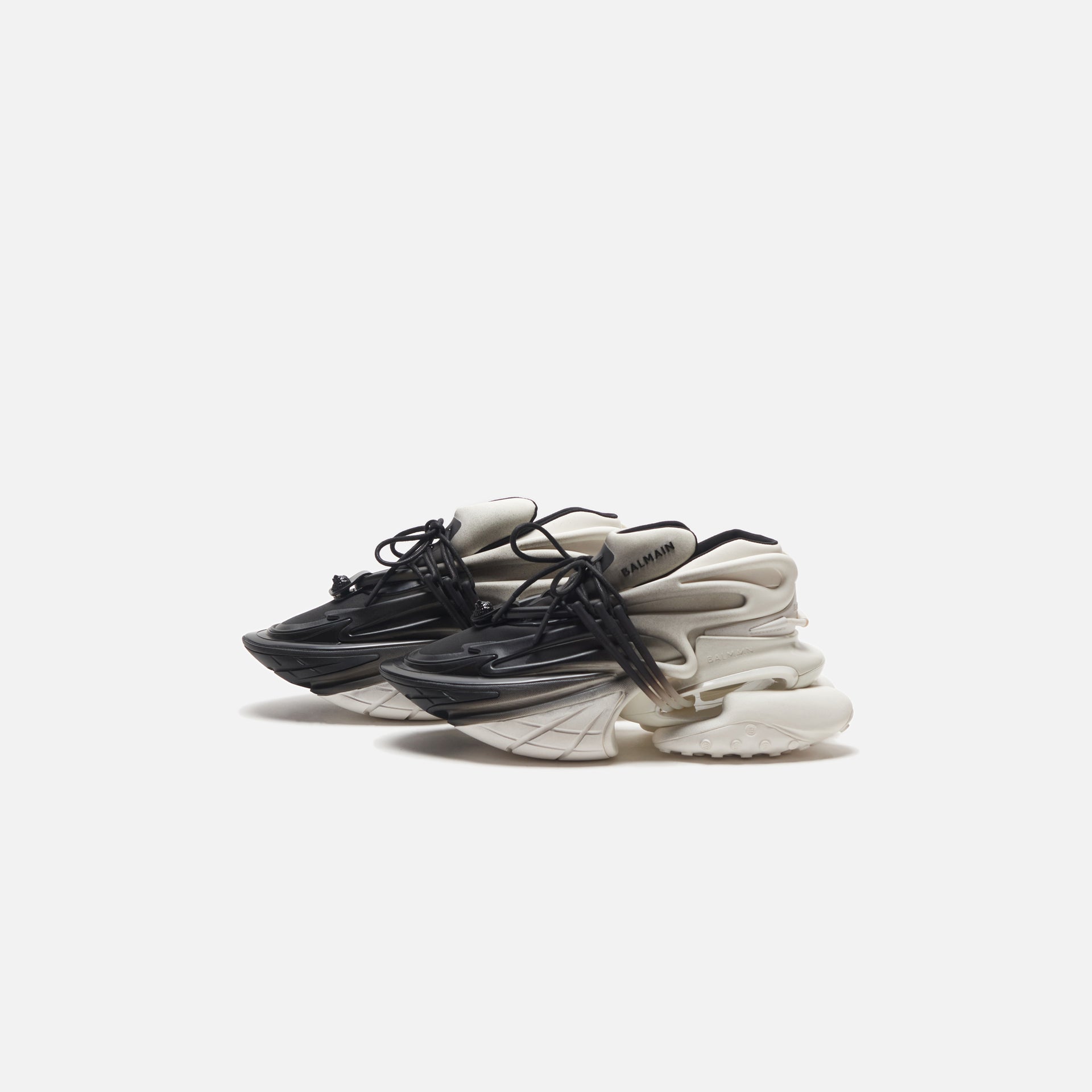 Balmain Unicorn - Neoprene / Rubberized Leather Blanc Noir / White