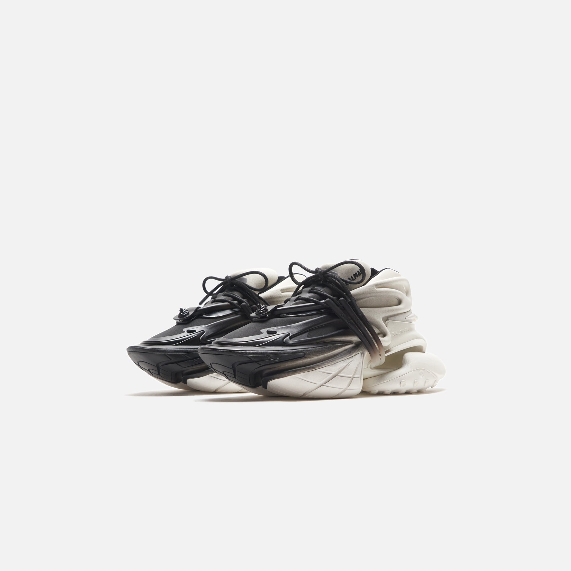 Balmain Unicorn - Neoprene / Rubberized Leather Blanc Noir / White