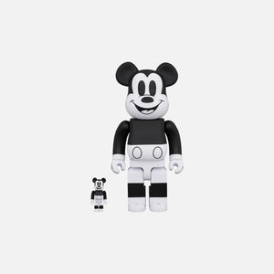 BearBrick Mickey Mouse B&W 100% + 400%